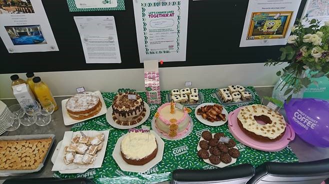 Hosts Macmillan Coffee Morning