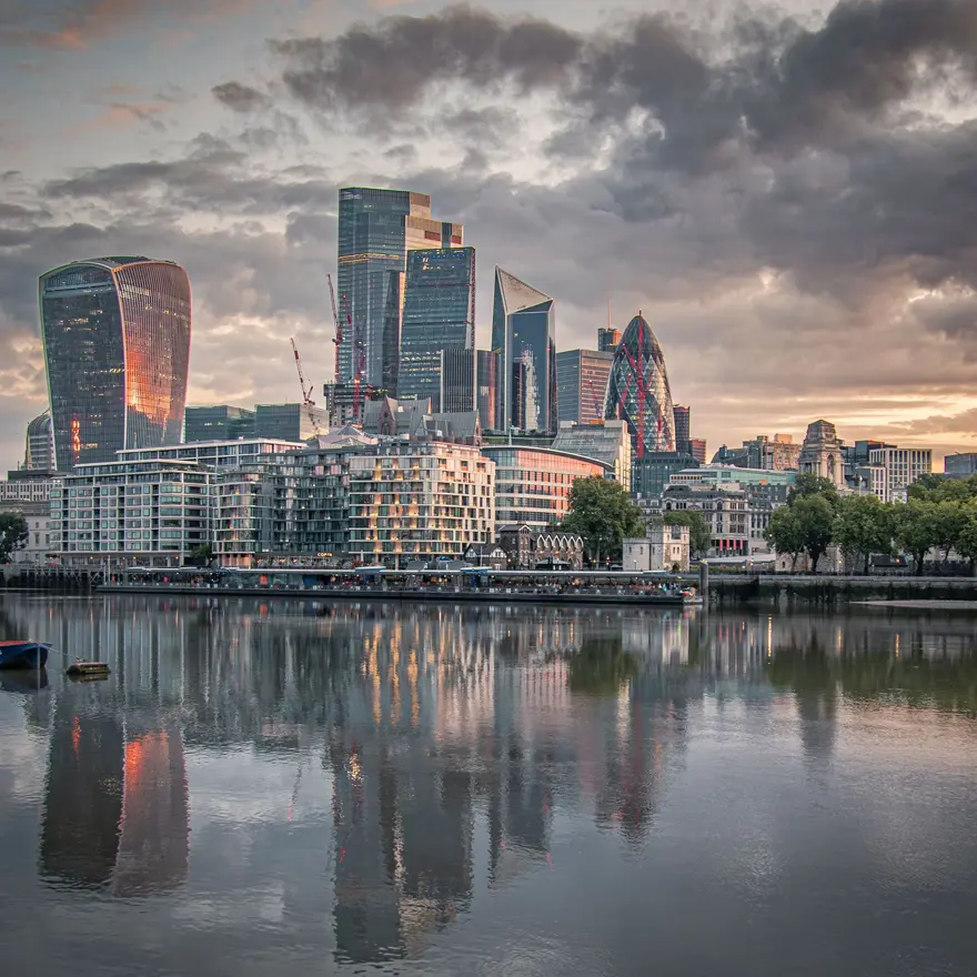 London Skyline With Modern Skyscrapers