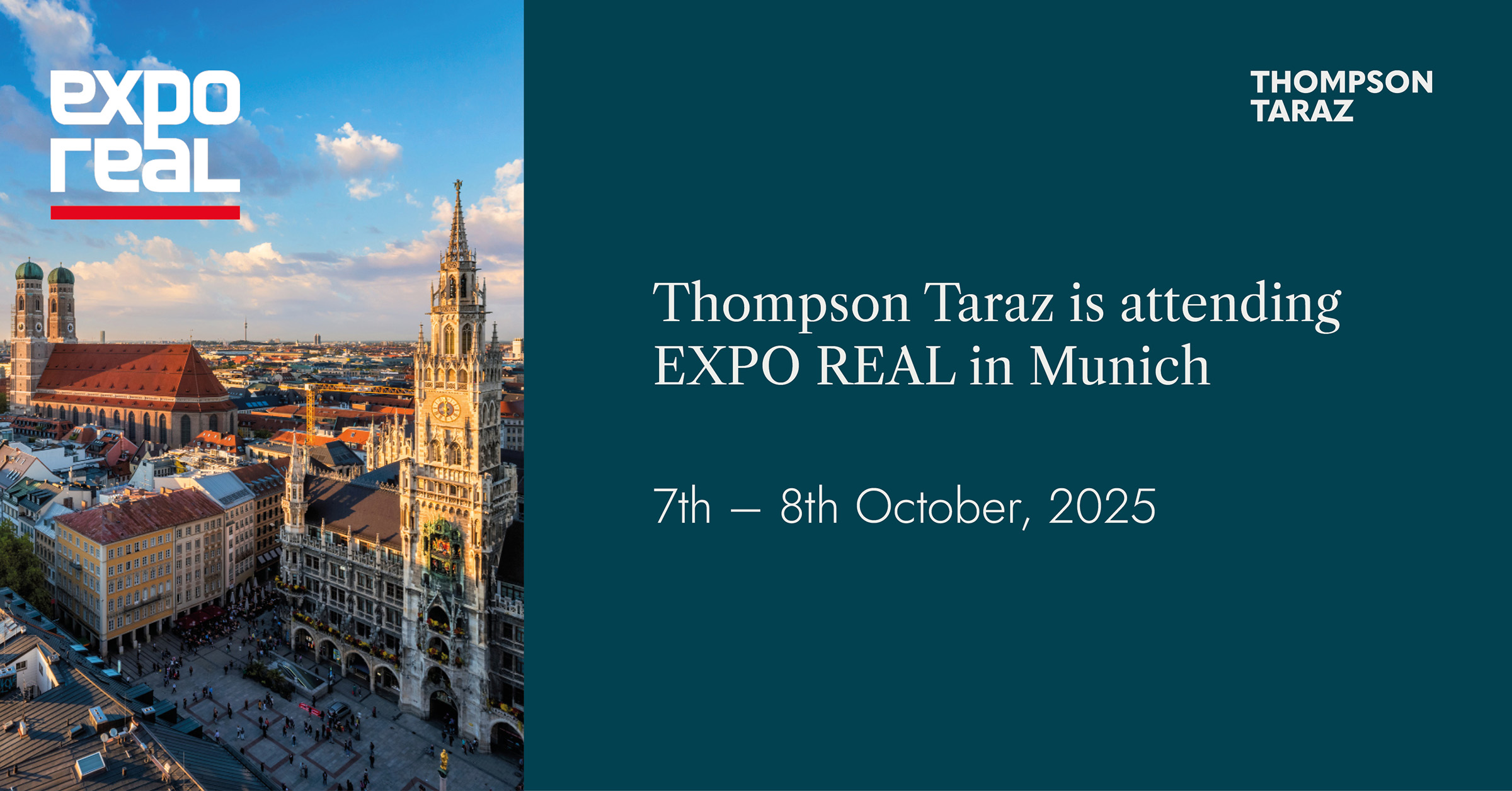 Thompson Taraz will be attending EXPO REAL in Munich